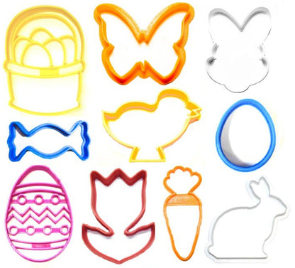 Easter Pascha Spring Egg Basket Resurrection Set Of 10 Cookie Cutters USA PR1177