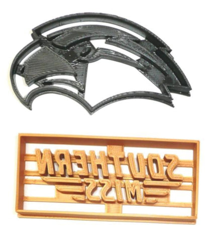 University Of Southern Mississippi Eagles Set Of 2 Cookie Cutters USA PR1255