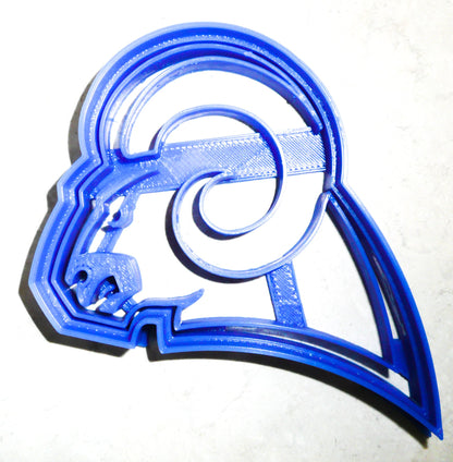 6x Los Angeles Rams Fondant Cutter Cupcake Topper 1.75 IN USA FD977