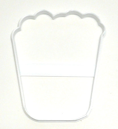 6x Popcorn Outline Fondant Cutter Cupcake Topper 1.75 IN USA FD2673