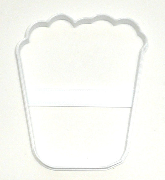 6x Popcorn Outline Fondant Cutter Cupcake Topper 1.75 IN USA FD2673