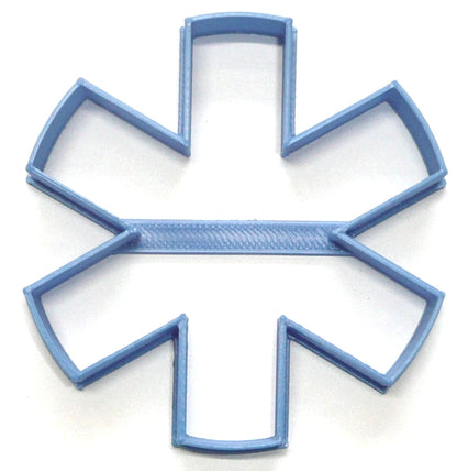 Medical Symbol or Asterisk Sign Text Star of Life Cookie Cutter USA PR4112