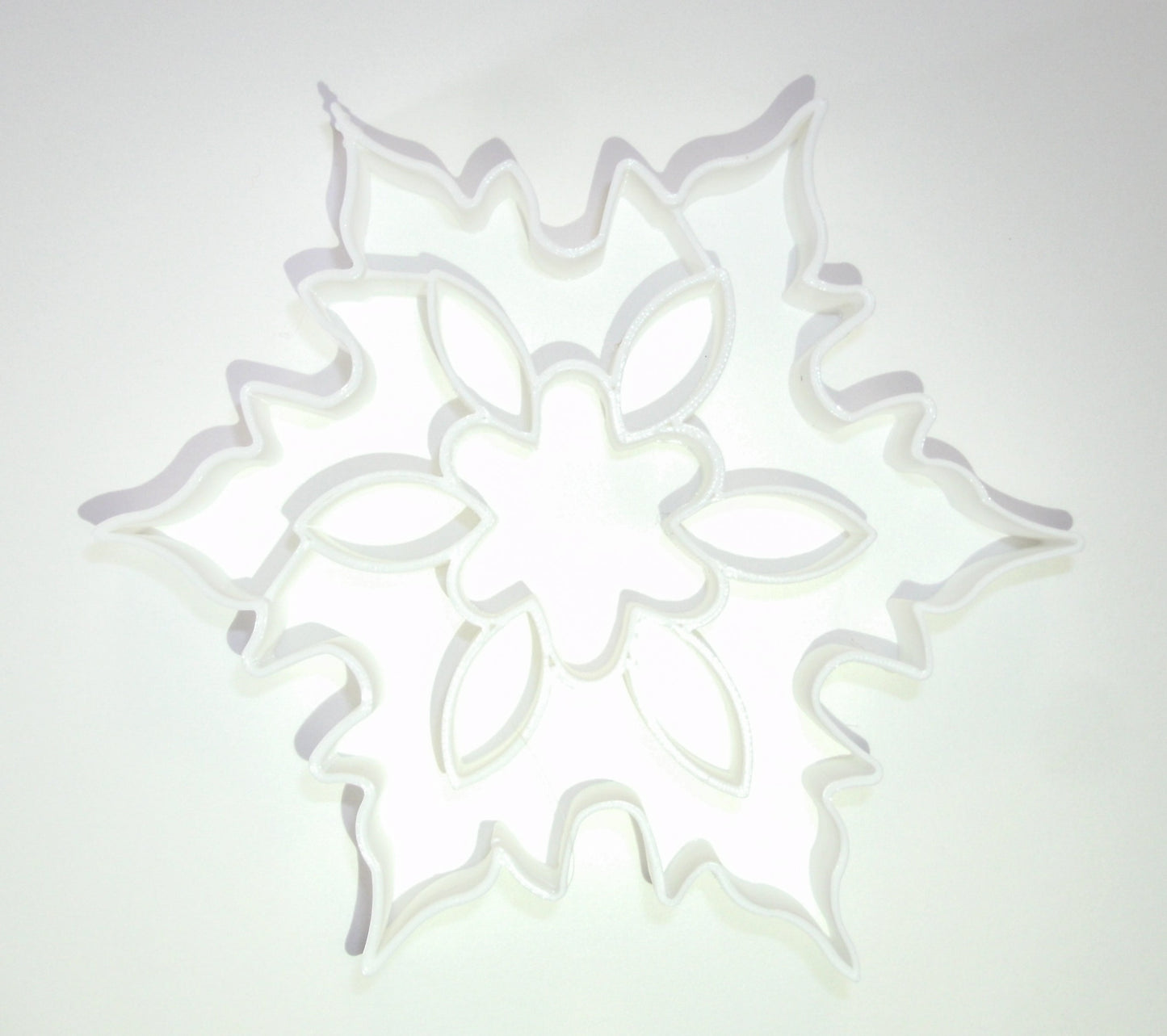 6x Snowflake Detailed Snow Fondant Cutter Cupcake Topper Size 1.75" USA FD179