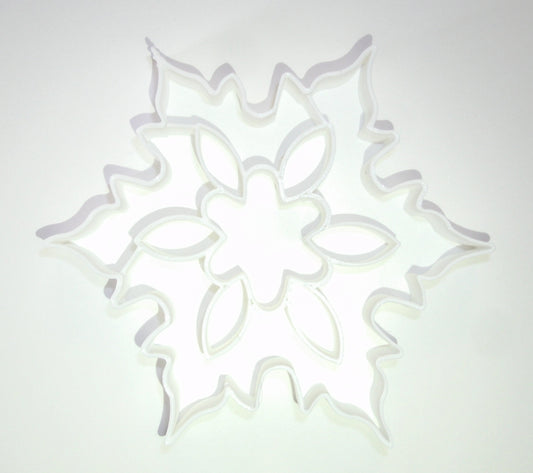 6x Snowflake Detailed Snow Fondant Cutter Cupcake Topper Size 1.75" USA FD179