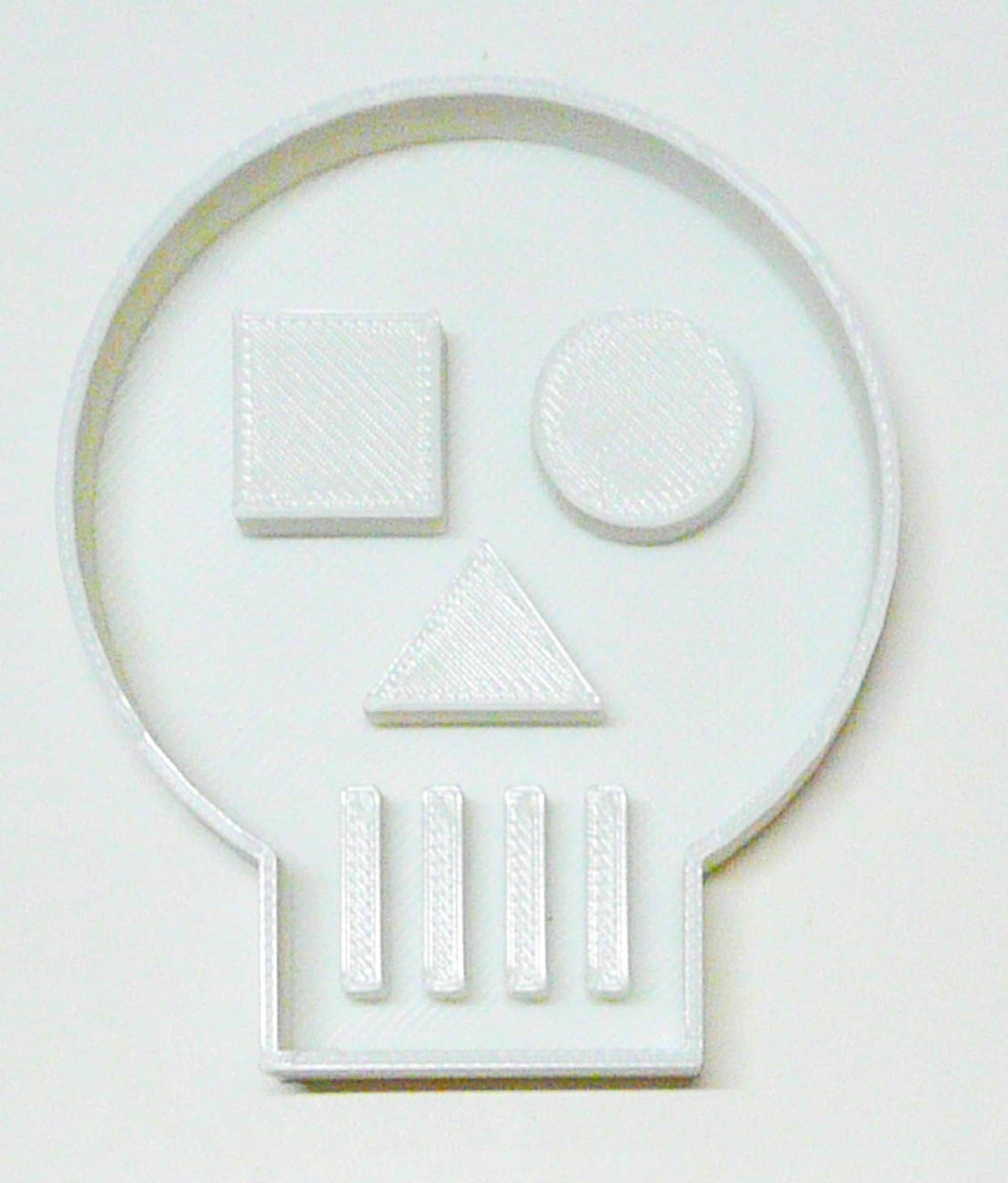 Skull With Detail Square And Round Eyes Triangle Nose Cookie Cutter USA PR2140