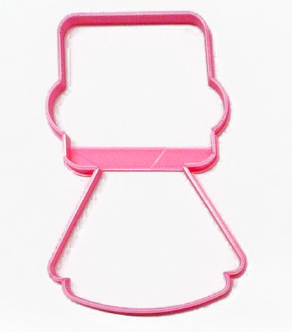 Girl Body With Square Head Hat Outline Vintage Kids Toy Cookie Cutter USA PR3186