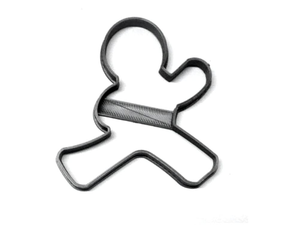 Ninja Gingerbread Man Outline Pose 1 Christmas Cookie Cutter USA PR3208