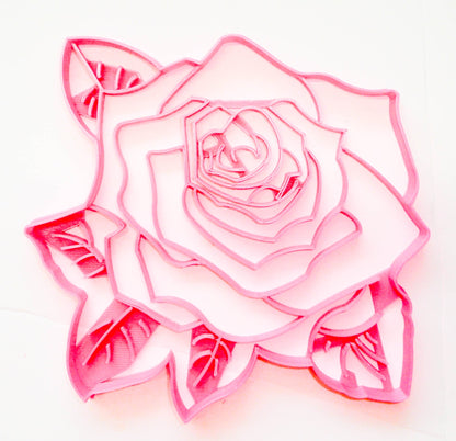 Rose Flower 7.5 Inch Pie Top Topper Design Or Large Cookie Cutter USA PR3314