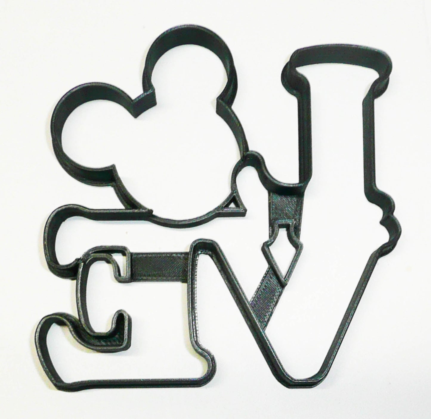 Mickey Mouse Head Love Word Letters Valentine Wedding Cookie Cutter USA PR3326