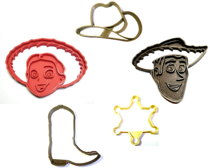 Woody And Jessie Toy Story Cowboy Cowgirl Set Of 5 Cookie Cutters USA PR1106