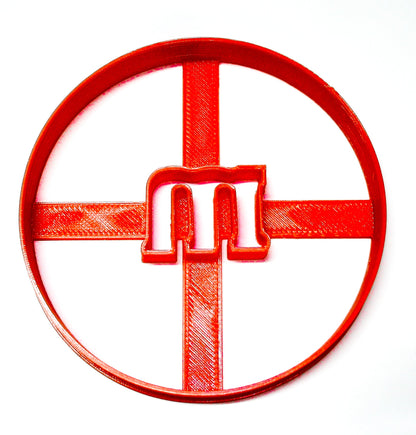 6x M&M Milk Chocolate Fondant Cutter Cupcake Topper 1.75 IN USA FD2029