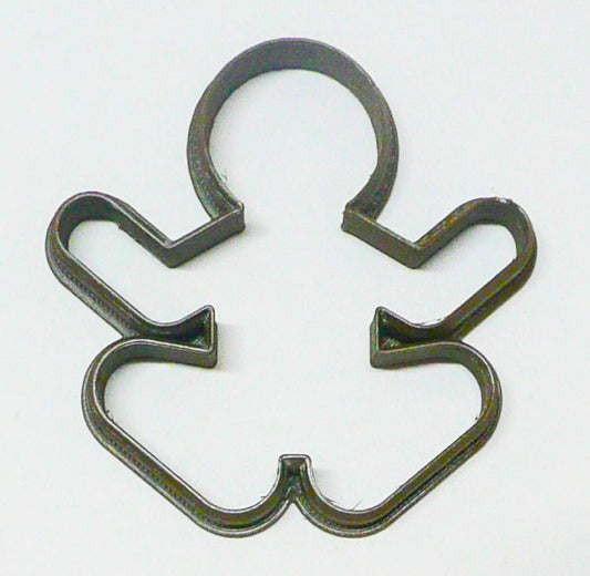 6x Yoga Gingerbread Man Fondant Cutter Cupcake Topper 1.75" USA FD2149