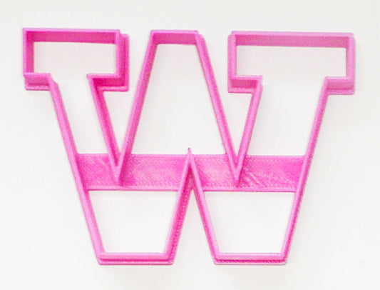 6x Univ of Washington Letter W Fondant Cutter Cupcake Topper 1.75 IN USA FD3015