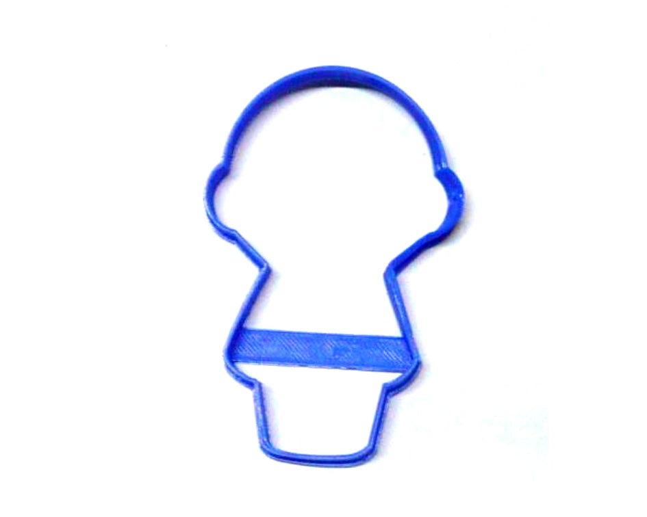 6x Boy Body With Round Head Fondant Cutter Cupcake Topper 1.75 IN USA FD3070