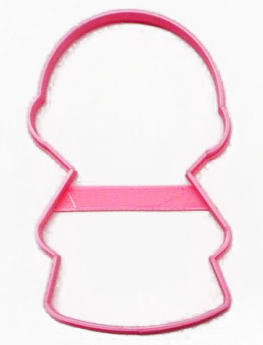 6x Girl Body With Round Head Fondant Cutter Cupcake Topper 1.75 IN USA FD3076