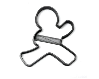 6x Ninja Gingerbread Man Pose 1 Fondant Cutter Cupcake Topper 1.75 IN USA FD3208