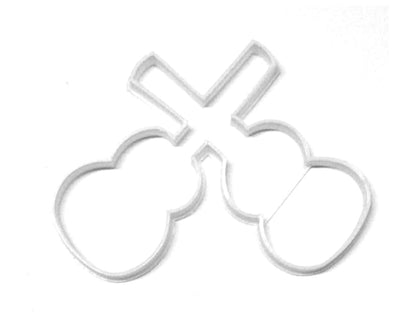 6x Dual Guitars Crossed Fondant Cutter Cupcake Topper 1.75 IN USA FD3241