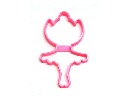 6x Ballerina Pose 1 Fondant Cutter Cupcake Topper 1.75 IN USA FD3270