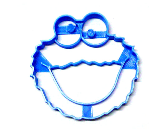 6x Cookie Monster Fondant Cutter Cupcake Topper Size 1.75" USA FD546