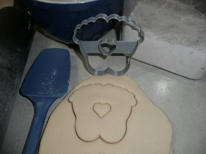 Baby Feet With Heart Gender Reveal Shower Announcement Cookie Cutter USA PR2520