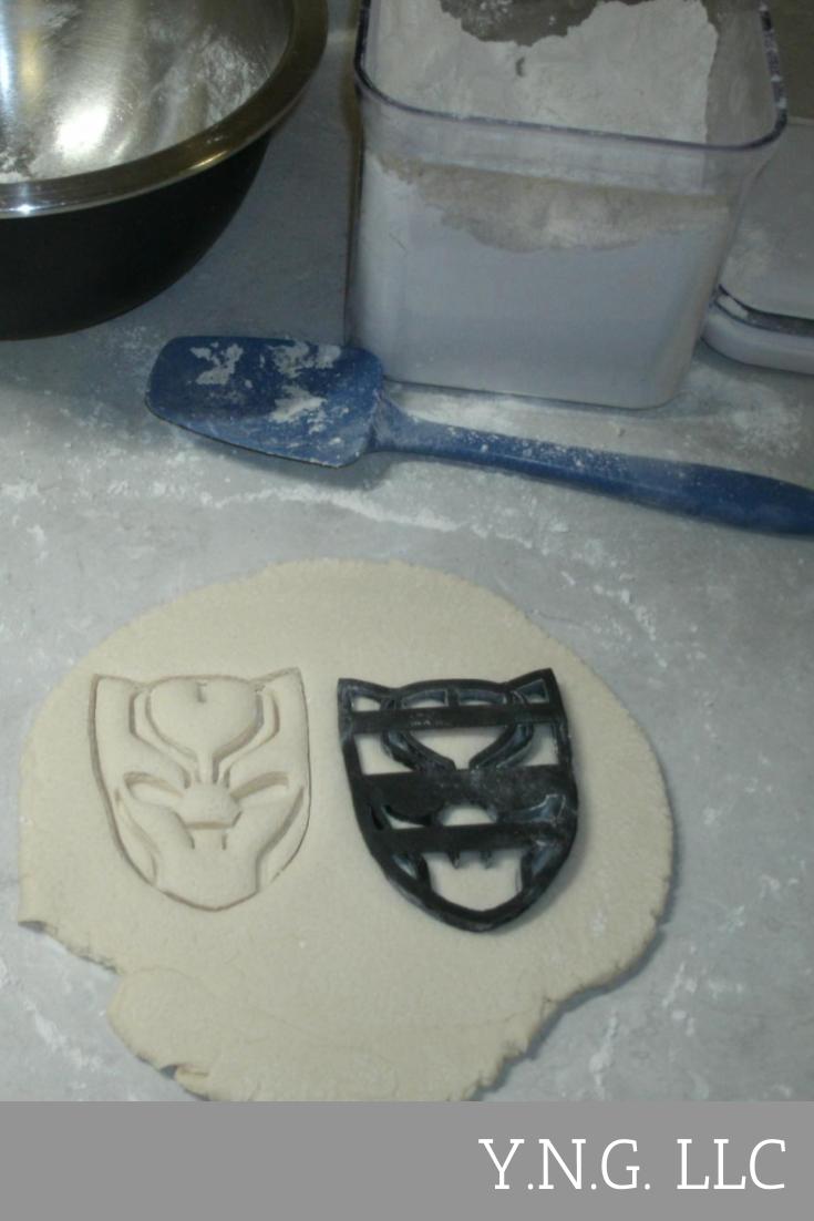 Black Panther Face Mask Superhero Character Cookie Cutter Made in USA PR599