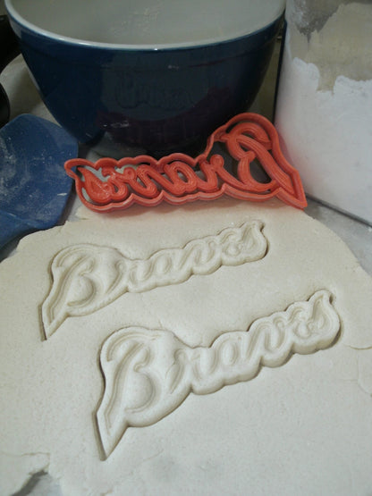 Atlanta Braves Word MLB Baseball Team Sports Athletics Cookie Cutter USA PR2677