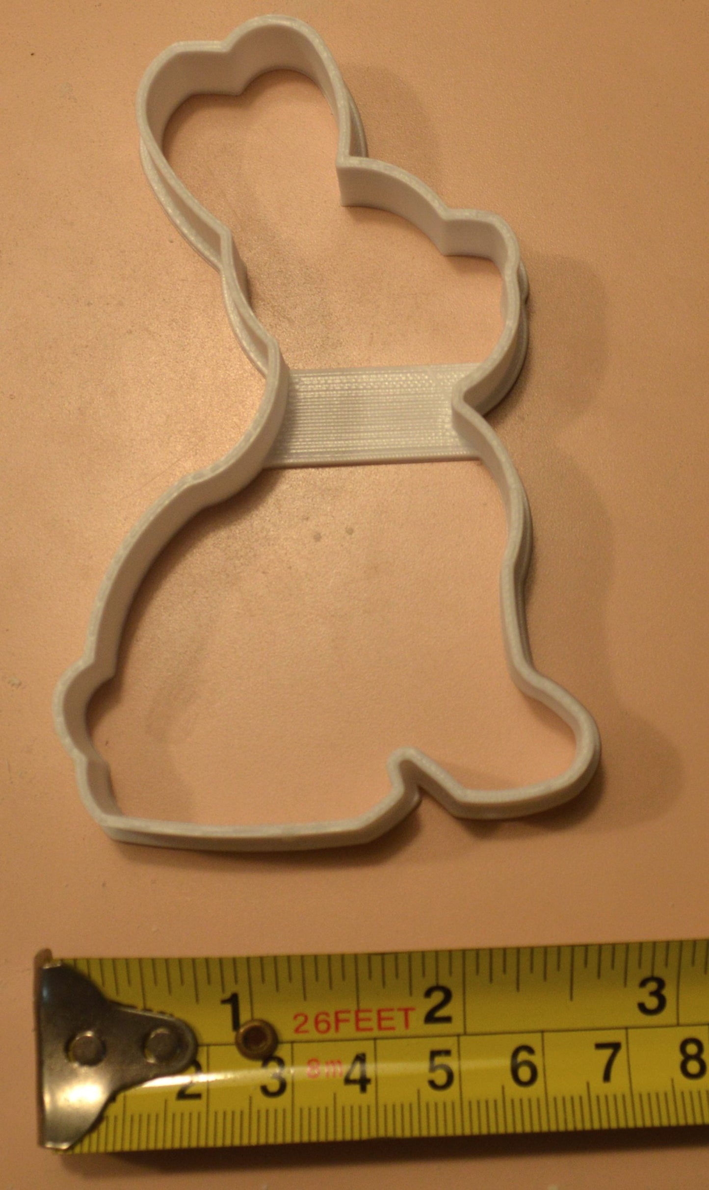 Chocolate Easter Bunny Shape Outline Cookie Cutter Made in USA PR2650