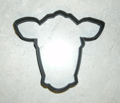 6x Cow Cattle Head Fondant Cutter Cupcake Topper Size 1.75" USA FD588