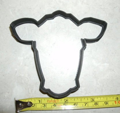 Cow Cattle Head Farm Animal Livestock Cookie Cutter Made in USA PR588