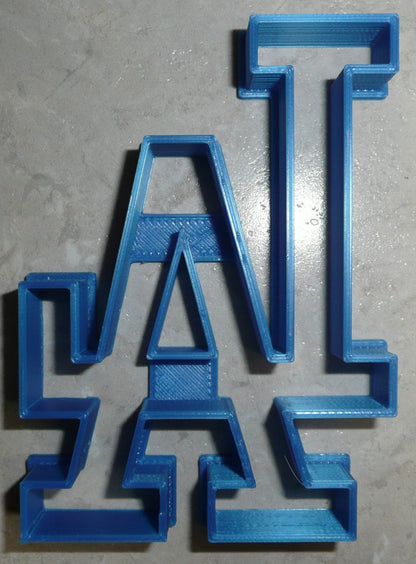 6x Los Angeles LA Dodgers Fondant Cutter Cupcake Topper 1.75 IN USA FD2584