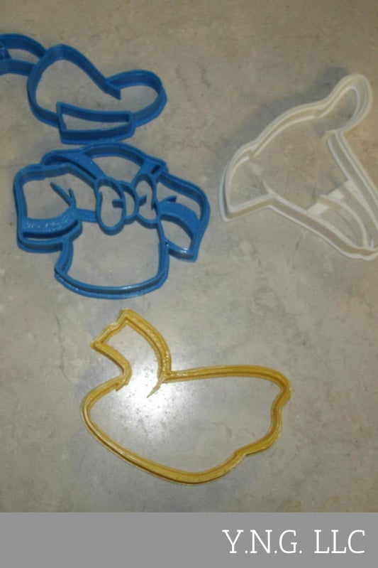 Donald Duck Cartoon Character Set of 4 Cookie Cutters USA PR534