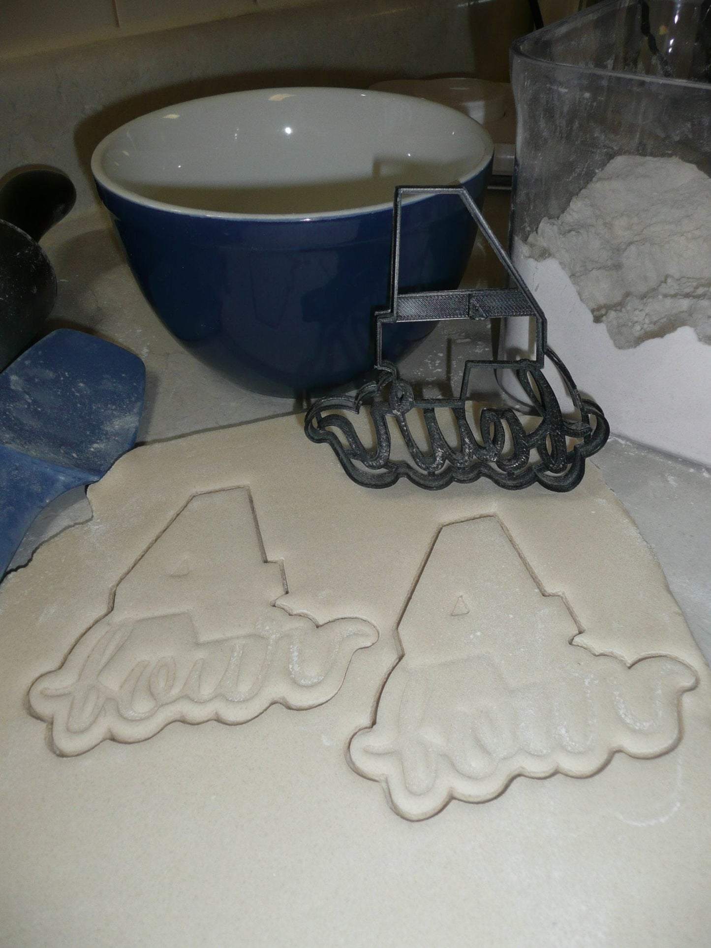 Number Four 4 With Word Birthday Anniversary Cookie Cutter USA PR2405