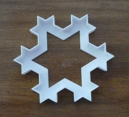 6x Fractal Star Fondant Cutter Cupcake Topper Size 1.75" USA FD422