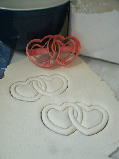 Linked Hearts Valentine Engagement Wedding Anniversary Cookie Cutter USA PR2589