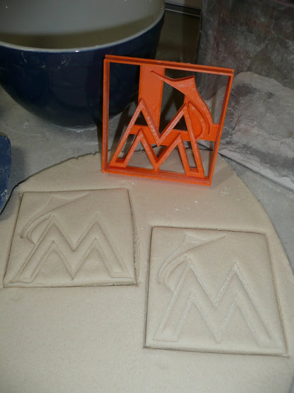 Miami Marlins M Logo MLB Baseball Team Sports Athletics Cookie Cutter USA PR2576