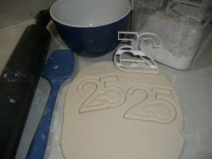 Number 25 Twenty Five Birthday Anniversary Sports Cookie Cutter USA PR108-25