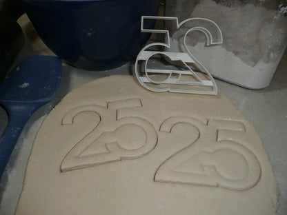 Number 25 Twenty Five Birthday Anniversary Sports Cookie Cutter USA PR108-25