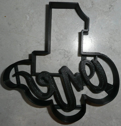 Number One 1 With Word Birthday Anniversary Cookie Cutter USA PR2402