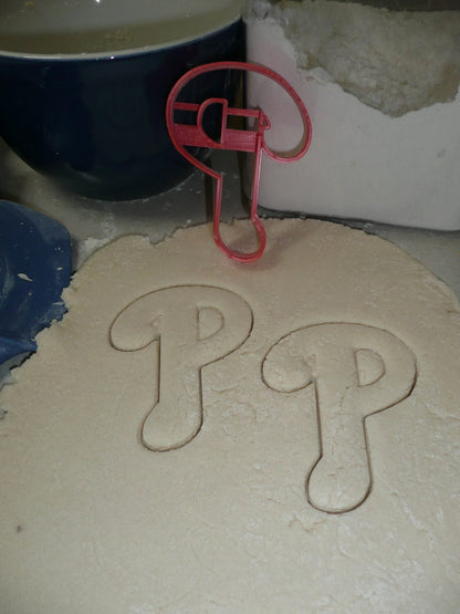 Philadelphia Phillies P Letter Baseball Cookie Cutter Made in USA PR2542