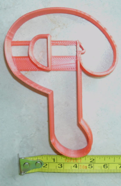 Philadelphia Phillies P Letter Baseball Cookie Cutter Made in USA PR2542