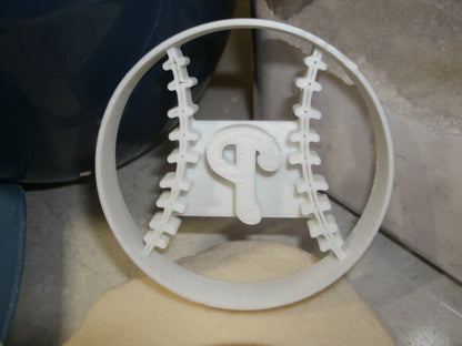 Philadelphia Phillies P Letter On Baseball Athletics Cookie Cutter USA PR2539