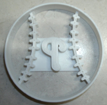 Philadelphia Phillies P Letter On Baseball Athletics Cookie Cutter USA PR2539