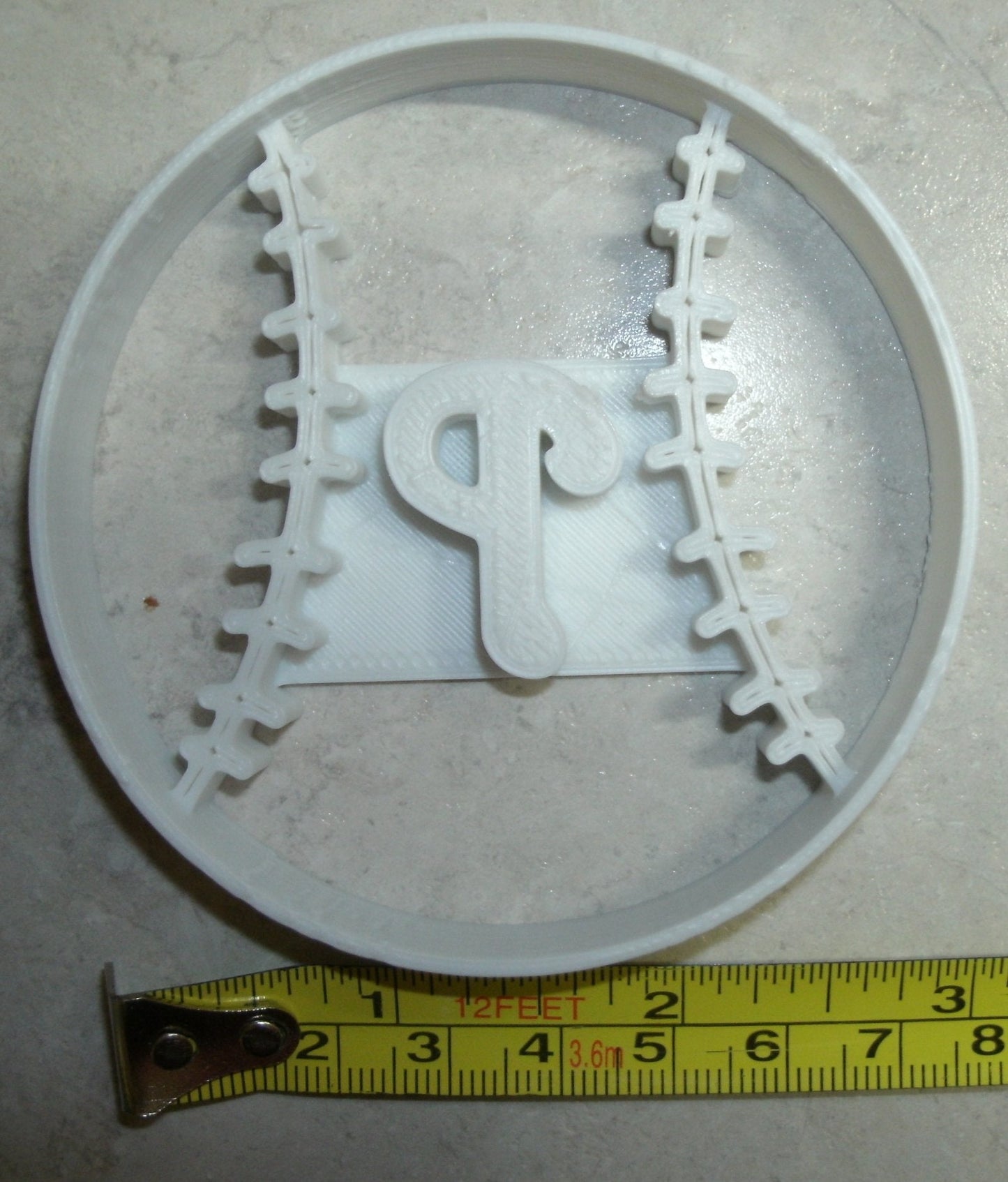 Philadelphia Phillies P Letter On Baseball Athletics Cookie Cutter USA PR2539