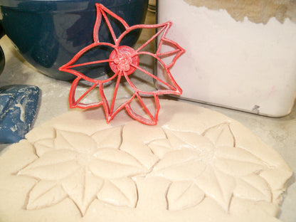 Poinsettia Plant Foliage Christmas Star Flower Cookie Cutter Made In USA PR2229