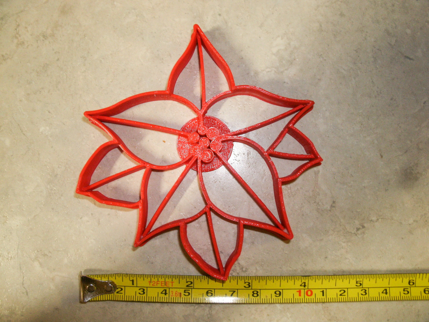 Poinsettia Plant Foliage Christmas Star Flower Cookie Cutter Made In USA PR2229