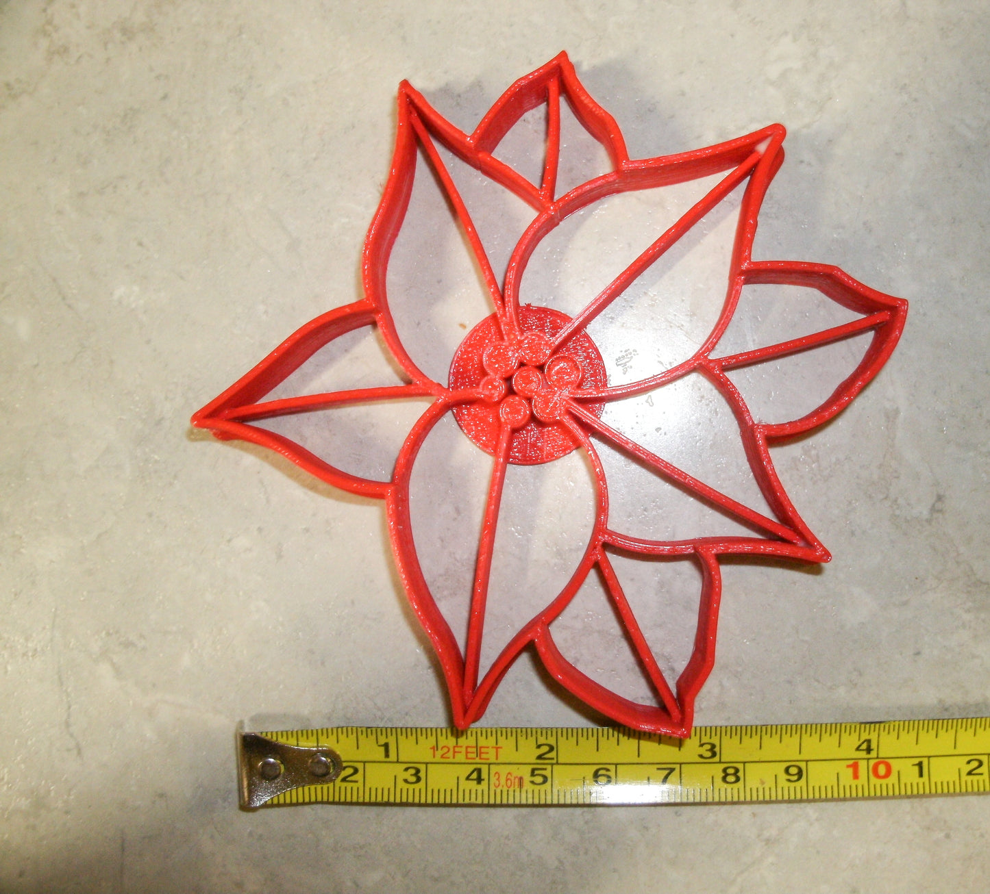 Poinsettia Plant Foliage Christmas Star Flower Cookie Cutter Made In USA PR2229