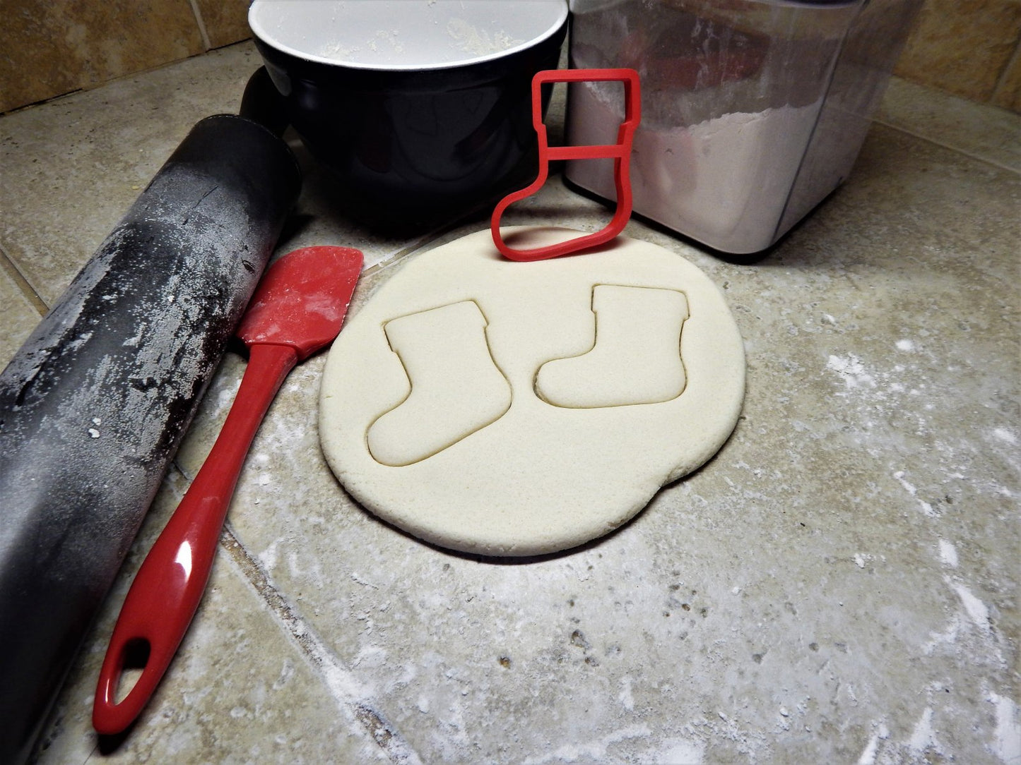 Hanging Christmas Stocking Sock Holiday Cookie Cutter Made In USA PR2194