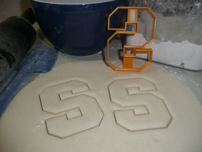 Syracuse University Orange S Letter Team Sports Athletics NCAA Special Occasion Cookie Cutter Baking Tool Made In USA PR2447