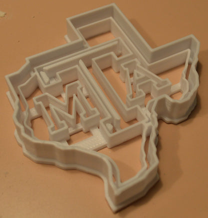 Texas A&M Imprint in State Shape Cookie Cutter Made in USA PR2633