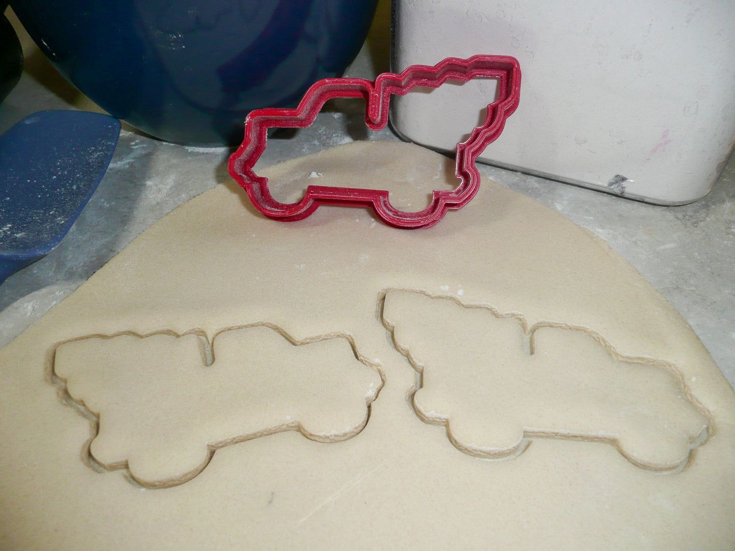 Classic Pickup Truck with Christmas Tree Outline Cookie Cutter USA PR2033